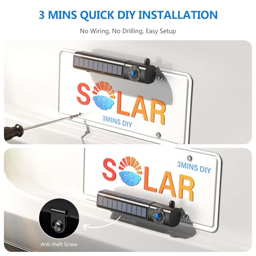 Image of Solar Wireless Backup Camera Auto On Off with 1080P 5 inch IPS Monitor
