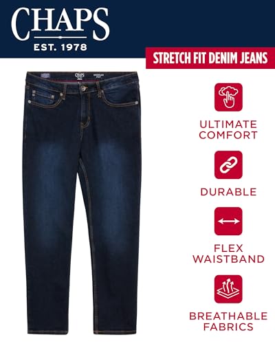 Chaps Men's Jeans - Straight Leg Comfort Stretch Denim Jeans - Regular Slim Fit Jeans for Men2