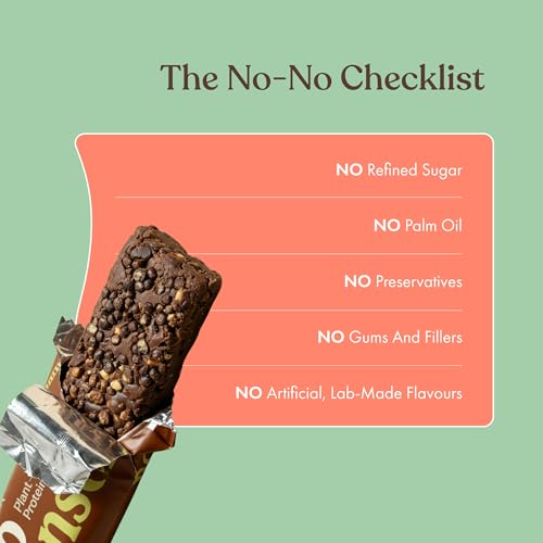 Image of Cosmix No-Nonsense Protein Bar | Mocha Almond | 11g Complete Plant Protein + 6g Fibre | No Added Sugar or Preservatives | Gluten & Lactose-Free, Gut-Friendly | 45g Bar | Pack of 6