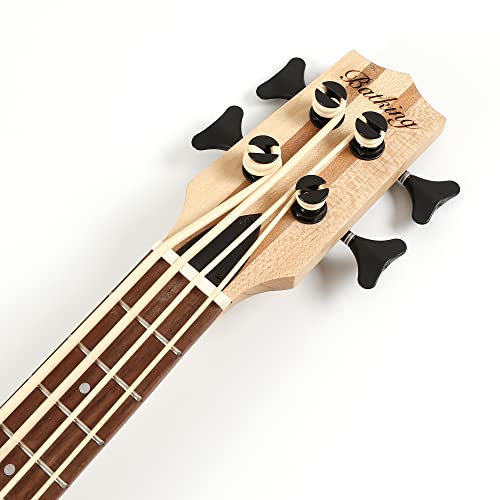 Bass-Ukulele Batking MiNi 4-saitige E-Bass mit natürlicher Farbe