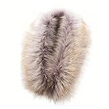 Wander Agio Faux Fur Collar Scarf Soft Winter Neck Wrap Lining Warm Elegant Coats Shawl Imitation Leather Scarves Silver Fox Color 6