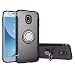 Produktbild Qiongnian Schutzhülle für Samsung SM-J330G/DS SM-J330F/DS Galaxy J3 Pro Duos/Galaxy J3 2017 SM-J330FN SM-J330L SM-J330G Hülle Case Cover 360 Grad Ring Magnetischer Rotationsring aus Metall Hülle Gray