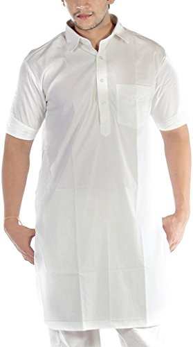 Image of Royal Kurta Men's Cotton Pathani Suit Half Sleeves