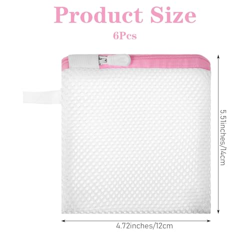 6 Stück Mini Waschmaschinenbeutel Wäschesäcke Mit Wabenstruktur Netzbeutel Wäschenetz Waschmaschine Wäschebeutel Wäschesack Kleine Netz Aufbewahrungsbeutel für Feinwäsche Bh Socken (14×12cm)