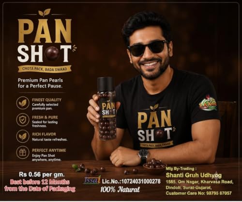 Image of SHANTABA MUKHWAS Mukhwas Paan Shot Mouth Freshener | Sweet Betel Leaf Candy Balls with Fennel, Rose, Cardamom & Spearmint | Refreshing After Meal Digestive Mukhwas | Vegetarian Mouth Freshener | Party & Travel Pack