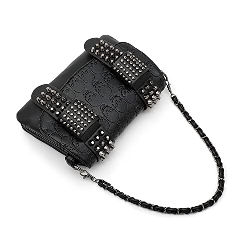 MLAFE Gothic Shoulder Bag Steampunk Shoulder Messenger Bag Rivet Skull Shoulder Bag Harajuku Shoulder Bag3
