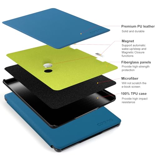 Image of CoBak Case for All New 6 Inch Kindle 2024 and 2022 (11 Generation) - PU Leather Smart Cover, Auto Sleep and Wake, Premium Protective Case for Kindle Basic