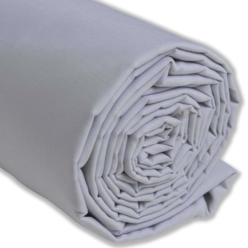 IPEA Tela de Popelín Algodón Gris Perla – 200 cm x 150 cm – Fabricado en Italia – Tejido al Metro para Costura, Ropa, Forros, Accesorios, Patchwork - Tela Lisa para Coser - Lienzo