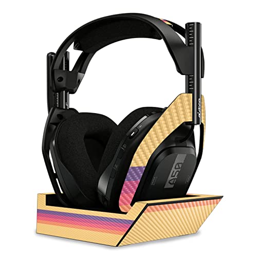 Image of MightySkins Carbon Fiber Skin Compatible With Astro A50 Wireless Headphones + Base Station (Gen 4) - Mellow Stripes | Protective, Durable Textured Carbon Fiber Finish | Easy To Apply | Made in the USA