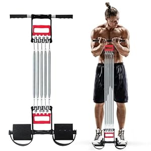 Tummy Trimmer Hand Gripper Chest Expander COVVY 3 in 1 Pull-up Bars Spring Exerciser Elastic Sit Up Pull Rope Home Fitness Equipment