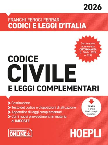  Codice civile e leggi complementari 2026. Nuova ediz.