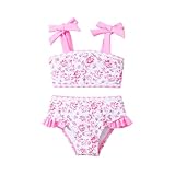 SuperGlee Toddler Baby Girls Two Pieces Swimsuit Straps Ruffle Bikini Set Swimwear Summer Beach Bathing Suit...