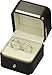Ring Box for Wedding Proposal Engagement for Men Women Luxury Soft Touch Premium Black Color PU Leather Ring Jewelry Gift Holder Box with Elegant Gold Trim and Gold Button Design Ring Gift Box