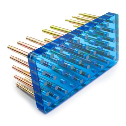 Image of 34Pcs 6mm Gemstone Dop Sticks - 65mm Faceting Tool with Storage Box | Precision Lapidary Dop Stick Set, Multi-Head Design for Gemstone Faceting, Grinding & Polishing with Storage Container