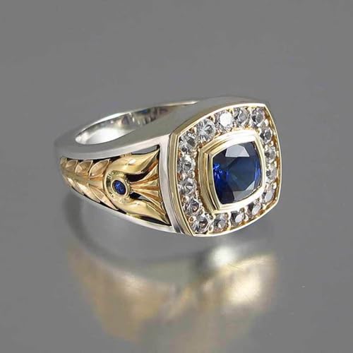 White Gold Plated Blue Cubic Zirconia Statement Ring Personalized Accessory Ideal for Women's Daily Casual Wear Party Holiday Anniversary Love Jewelry Gift2