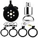 Flat Chastity Cage Männer mit Penisring, Urinalhalter und Elastischem Gürtel 3D Harz Cock Cage Keuschheitsgürtel SM Fesseln & Bondage Sex Spielzeug (Black-1)