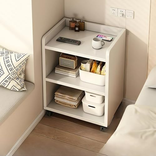 Wooden Bedside Table C305 (A White)