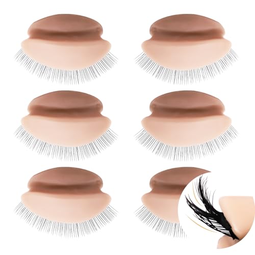 Embagol Double-layer Replacement Eyelids Replaced Eyelids for Lash Extension Practice Lash Mannequin Head Training for Beginners