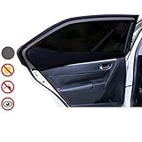 🚗OLVÍDATE DE VENTOSAS Y PANTALLAS ESTÁTICAS: Continuamente se caen cada 5 minutos. Cubre la ventana de tu coche como con un calcetín con el protector de tejido flexible y elástico.INCREIBLEMENTE FACIL DE COLOCAR Y RETIRAR en menos de un minuto sin esfuerzo.