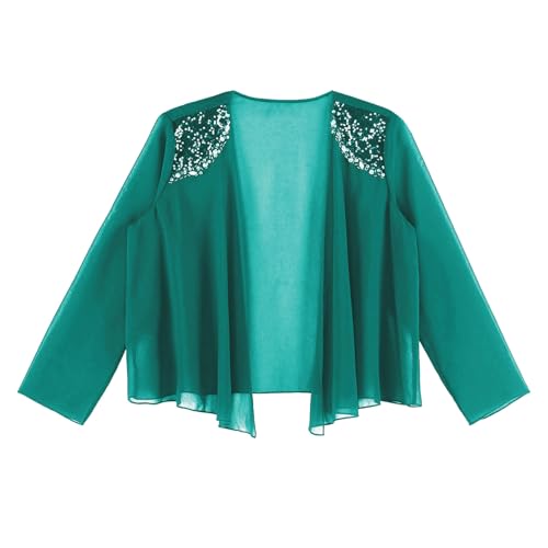 Womens Summer Tops Sequins Shrugs Kimono Cardigans Casual Chiffon Bolero Jackets3