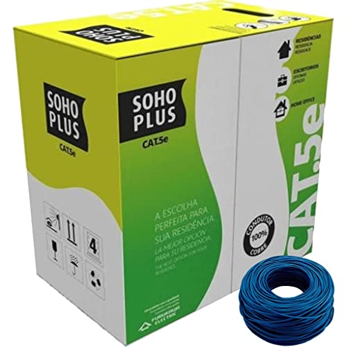 Caixa de Cabo de Rede Cat5e Furukawa SohoPlus Utp 305Mts UTP (Azul)