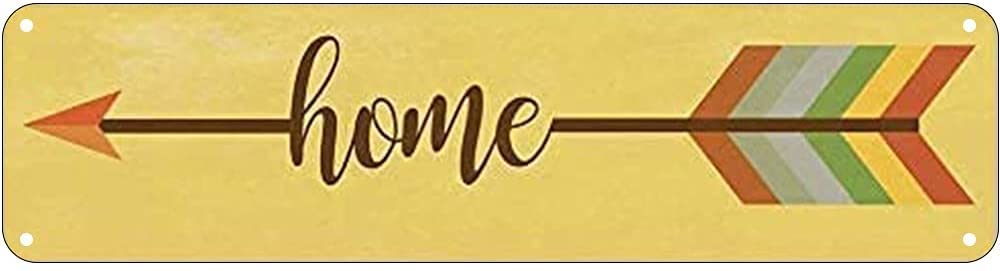 Go This Way Home Retro Tin Signs Aluminum Metal Sign for Kitchen Home Garden Wall Bar Cafe Decor 4x16 Inch