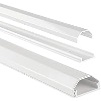 Hama Stabiele kabelgoot van aluminium zilver (1,1 meter lengte, voor 8 kabels, robuuste vierkante metalen kabelafdekking, incl. schroeven en pluggen