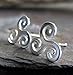 Triskele Stud Earrings Polished Sterling Silver Handmade in USA