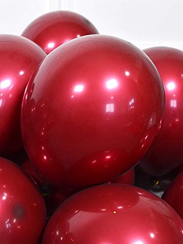 Image of 50pcs 12 inch Party Decoration Matte Latex Balloon for Birthday Wedding Anniversary Christmas Festival (Burgundy)