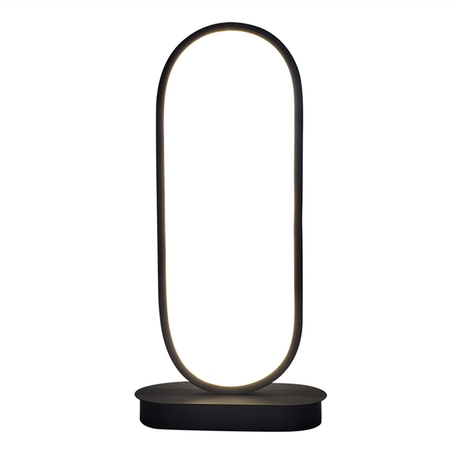 Reading Light, Nordic Oval LED Table Lamp Dimmable Bedroom Bedside Night Light(B,Warm White)