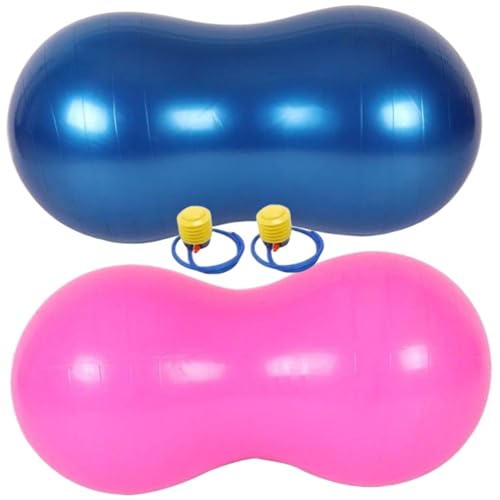 Bola de ejercicio de maní portátil inflable de 90 cm para pilates yoga y estiramientos de espalda 7