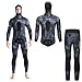 WYYHAA 7MM Neoprene Spearfishing Wetsuit with Hooded, 2 Pieces Camouflage Hunting Diving Suit with Loading Chest Pad for Cool Water Freediving Snorkeling Swimming,Green,L