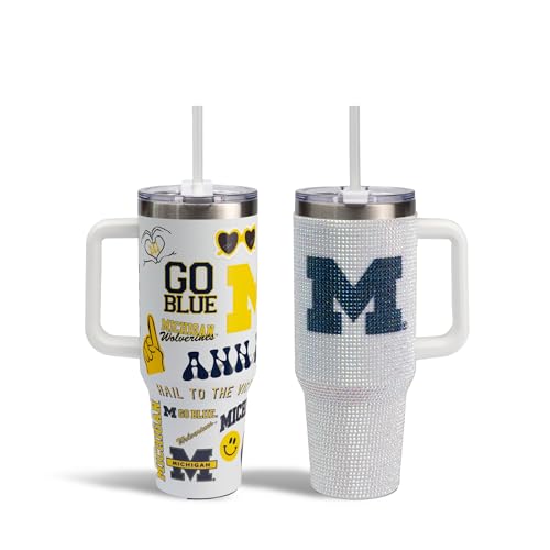 The Memory Company Officially Licensed 2-Pack Game Day Tumblers Team Spirit/Bling, University of Michigan