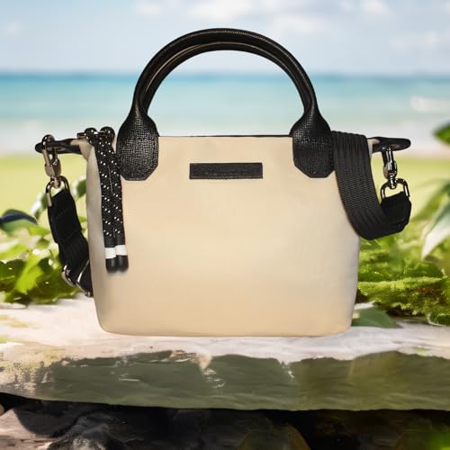 Image of Designer Mini Tote Bag for Women - Lightweight Crossbody Purse with Adjustable Dual Straps (2-Way Carry)