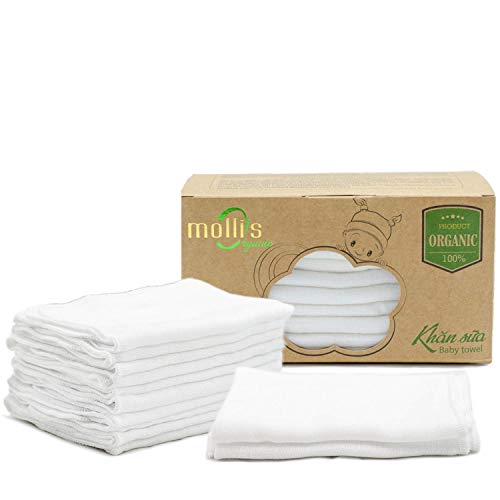 100% organic baby washcloths - premium muslin baby wash cloths fo…