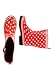 MADSea Damen Gummistiefel Ocean Halbschaft, Rot mit weißen Punkten, 39 EU