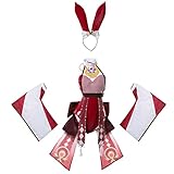 NSPSTT Yae Miko Cosplay Bunny Costume Game Cosplay Costumes for Woman Full Set, XL