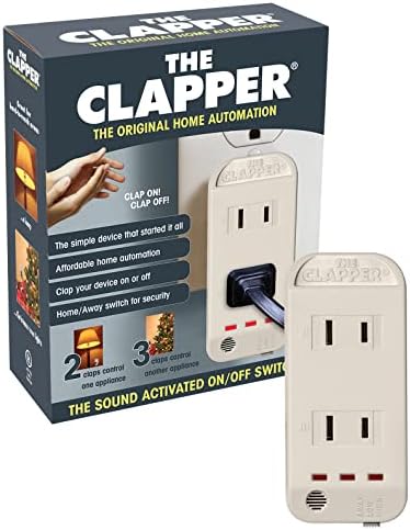 Clapper The, The Original Home Automation Sound Activated Device, On/Off Light Switch, Clap Detection - Kitchen Bedroom TV Appliances - 120v Wall Plug Smart Home Technology, As Seen On TV Home Gift