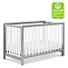 Carter's by DaVinci Colby 4-in-1 Convertible Baby Crib - GREENGUARD Gold Certified Convertible Crib to Toddler Bed, Daybed, Full-Size Wooden Bed - 4 Adjustable Mattress Heights - Grey and White