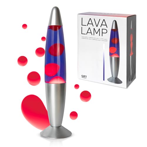 GIFTMARKET - Lámpara de lava roja y morada. Lámpara de mesita de