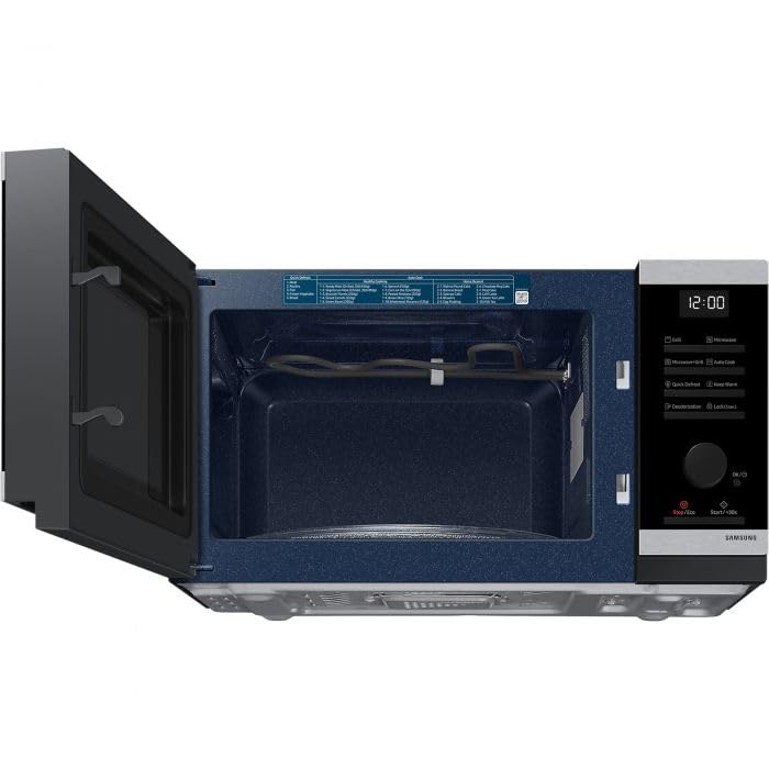 Grill microwave oven with ceramic interior Samsung MG23DG4524ATE2, 23 l, Tact & Dial, Black