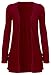 Hot Hanger Ladies Pocket Long Sleeve Cardigan : Color - Wine : Size - 12-14 ML
