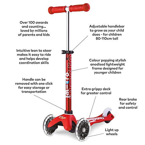 Micro Mini step Deluxe rood LED - Afbeelding 3