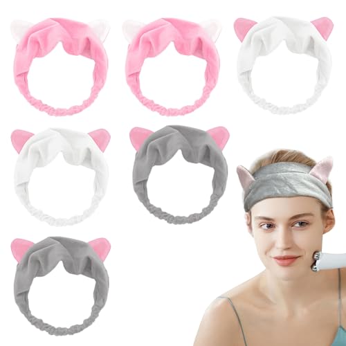 MIVAIUN 6 piezas Pelo Banda para Maquillaje Banda para el cabello con maquillaje Faciales de Spa para Maquillaje y Lavar Cara Banda Facial de Cabeza Spa Yoga Ducha Envoltura Elástica (6 piezas)
