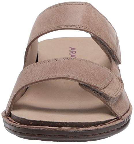 Aravon Women's Cambridge 2 Strap Flat Sandal, Dove, 5 #TOP1