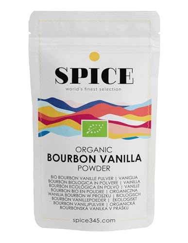 SPICE BIO Bourbon Vanillepulver, 15g, Bio Bourbon Vanilleschoten gemahlen aus kontrolliert-biologischem Anbau Madagaskar, echte gemahlene Bourbon Vanille, Vanilla Powder