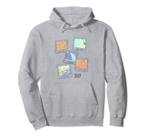 Sweat Luca Disney Pixar à capuche imprimé pull d'été pour ado et adulte