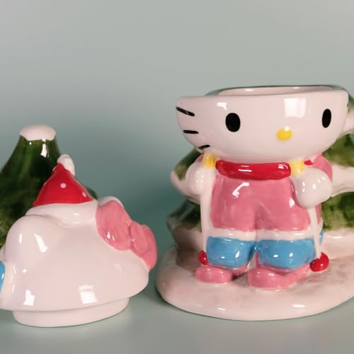 Tarro de galletas de Navidad Hello Kitty Blue Sky Clayworks de cerámica para cocina 8