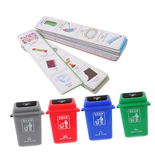 JOINPAYA 1 セット ゴミ分別おもちゃ パズルおもちゃ 子供の 脳のおもちゃ ゴミとおもちゃのリサイクル ごみ分別学習おもちゃ ミニゴミ 子供たち 子供のゴミ箱 プラスチック、紙製品