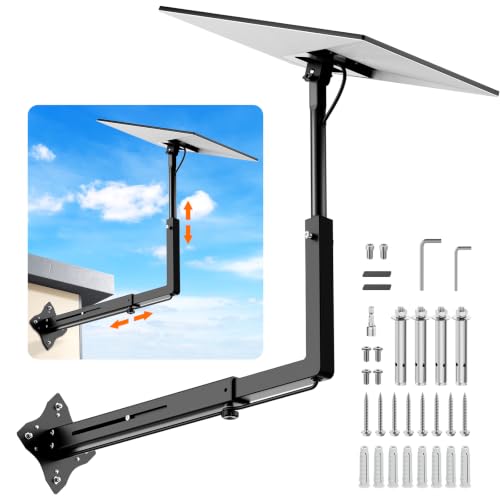 Image of Extra Long Mount for Starlink Standard 4 /4X /Gen 3, Adjustable Long Wall Mounts for Starlink with Telescoping Support Arm, Rustproof, Weatherproof for Concrete /Wood Walls